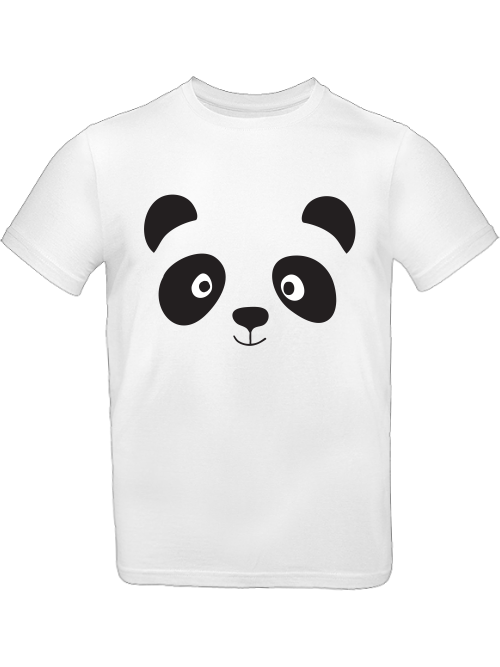 Camiseta infantil con cara de panda de dibujos animados