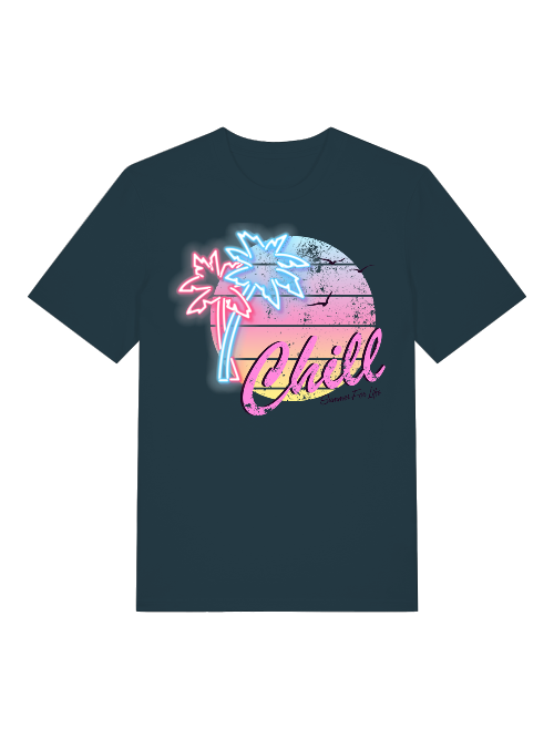 Chill Sunset Front - Unisex Erwachsenen Bio Baumwolle Kurzarm Shirt Creator T-Shirt 2.0 ST/ST SH