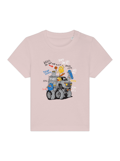 Cartoon Monster Truck with Friends - Baby Creator T-Shirt