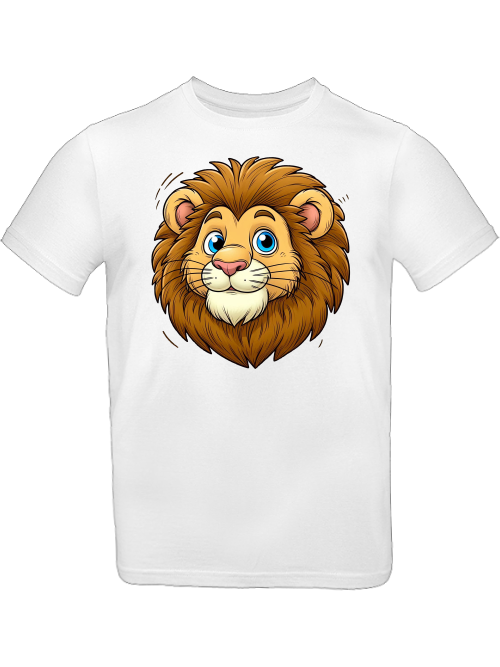 Cartoon süßer Löwenkopf T-Shirt Kids SK