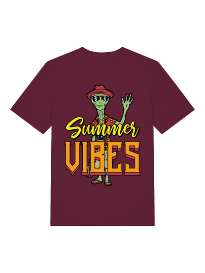 Alien Summer Vibes - Camiseta unisex de manga corta de algodón orgánico para adultos Creator T-Shirt 2.0 ST/ST SH