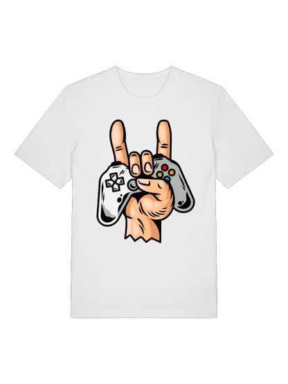 Game Controller Hand Front - Unisex Erwachsenen Bio Creator T-Shirt SH