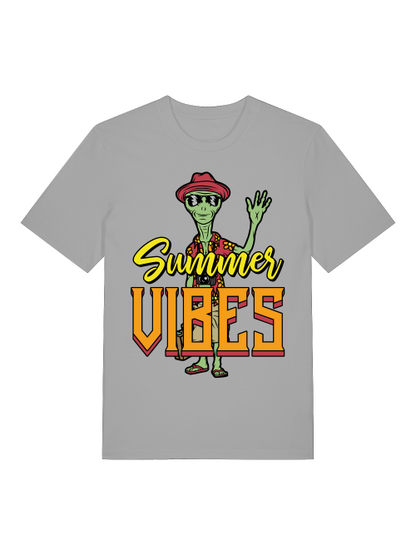 Alien Summer Vibes - Camiseta unisex de manga corta de algodón orgánico para adultos Creator T-Shirt 2.0 ST/ST SH