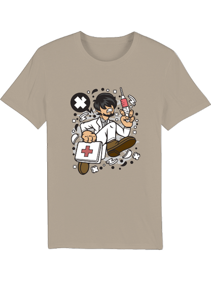 Cartoon Doctor Running Creator T-Shirt SK