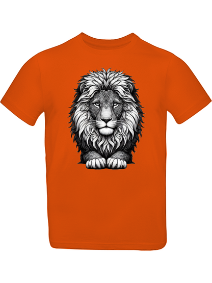 Mandala Löwenkopf in grau T-Shirt Kids SK