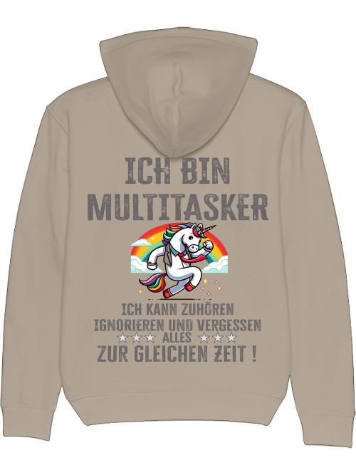 Cruiser hoodie I am multitasker unicorn with tie