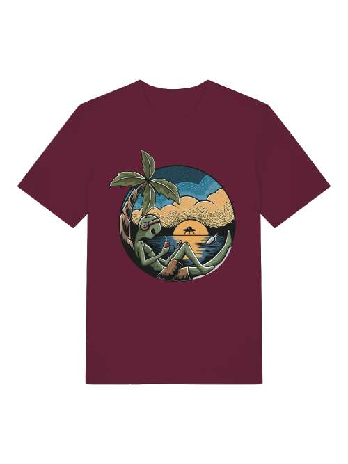 Alien Chill Time - Camiseta unisex de manga corta de algodón orgánico para adultos Creator T-Shirt 2.0 ST/ST SH