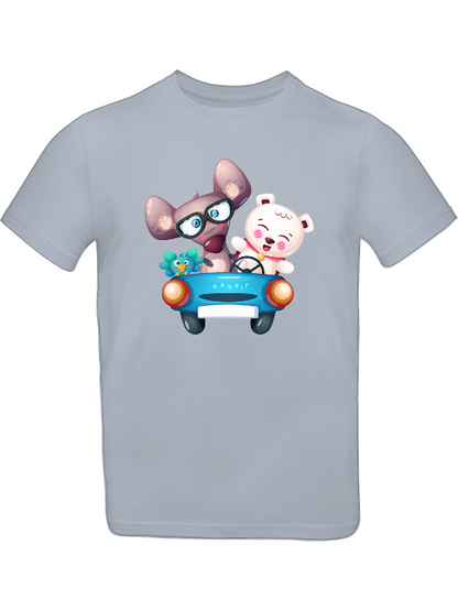 Cartoon Trio Vogel Maus Baer T-Shirt Kids SK