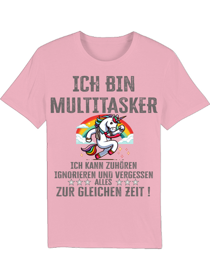 Ich bin Multitasker Einhorn mit Krawatte Creator T-Shirt