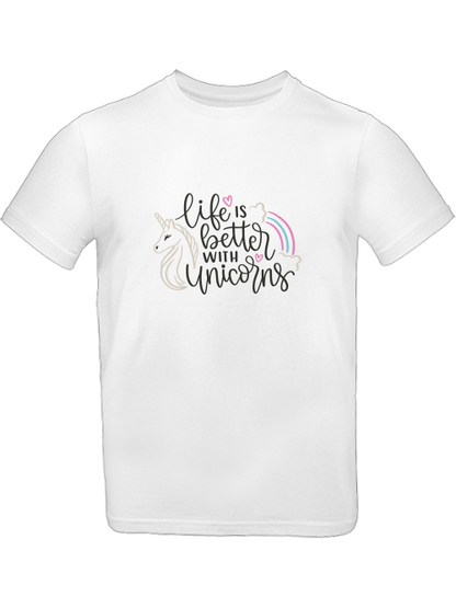 Einhorn Life is better with Unicorns T-Shirt Kids SK