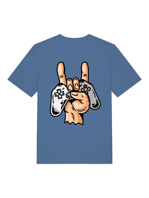 Game Controller Hand Front - Unisex Erwachsenen Bio Creator T-Shirt SH