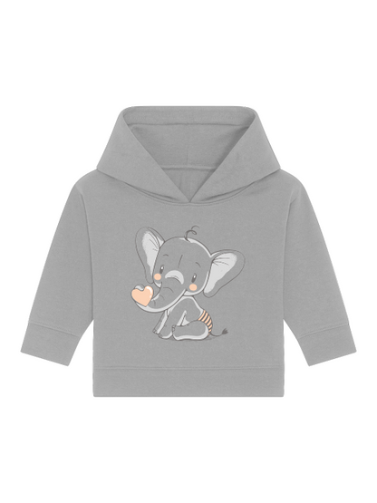 Cartoon Babyelefant mit Herz - Baby Cruiser Hoodie Baby Kleinkinder Kapuzenpullover SK