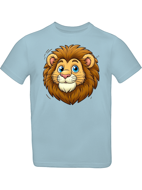 Cartoon süßer Löwenkopf T-Shirt Kids SK