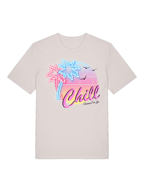 Chill Sunset Front - Unisex Erwachsenen Bio Baumwolle Kurzarm Shirt Creator T-Shirt 2.0 ST/ST SH