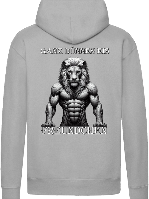 Premium Hooded Sweat Hoodie Partner Shirt Lion Very Thin Ice Back