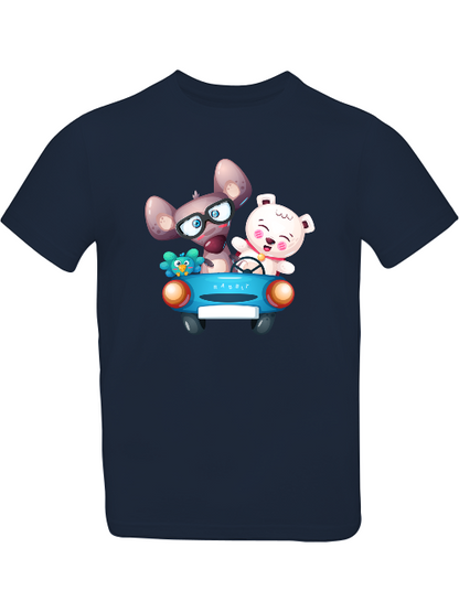 Cartoon Trio Vogel Maus Baer T-Shirt Kids SK