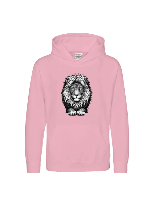 Kids Premium Hoodie Sweet Mandala lion head in gray