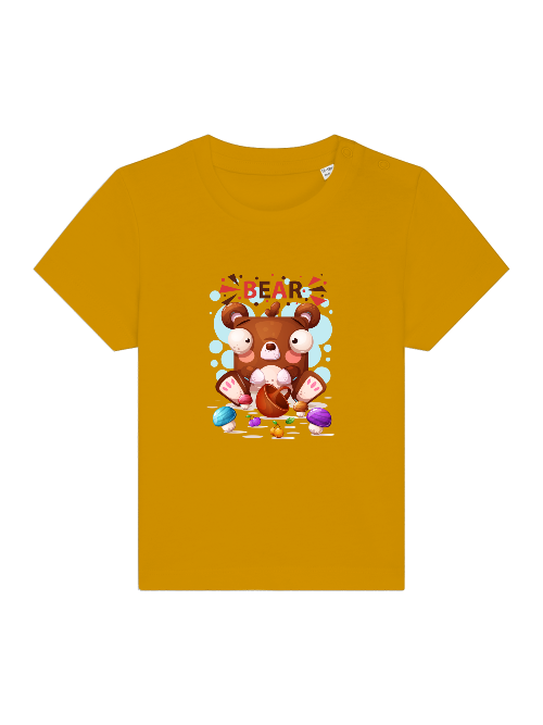 Mini oso de dibujos animados con setas - Camiseta Baby Creator