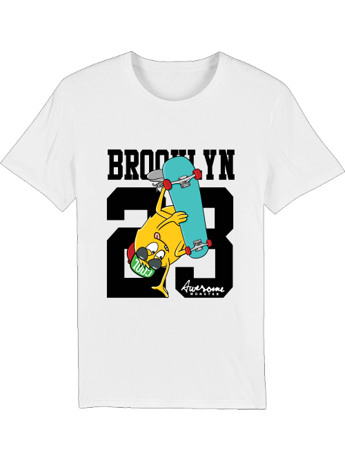 Brooklyn 23 Awesome Monster Skater Creator T-Shirt SK