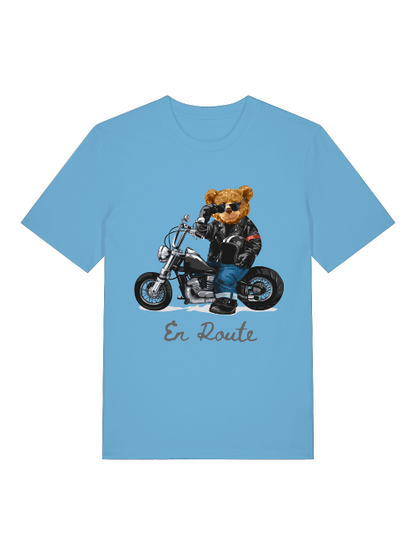 Biker Teddy En Route Front - Unisex Erwachsenen Bio Creator T-Shirt SH