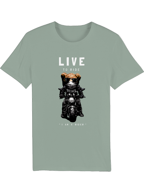 Biker Teddy Live to Ride Creator Camiseta