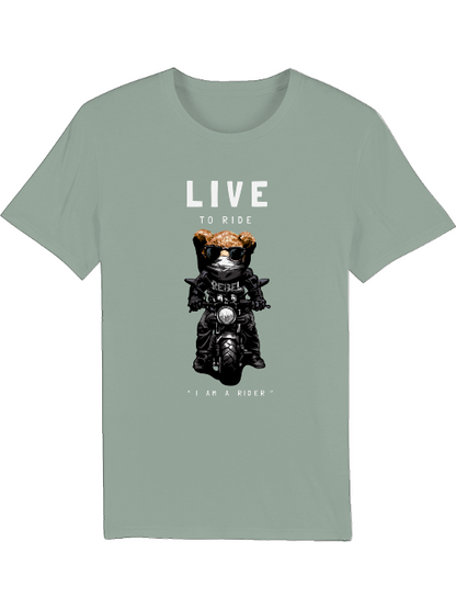 Biker Teddy Live to Ride - Creator T-Shirt SK