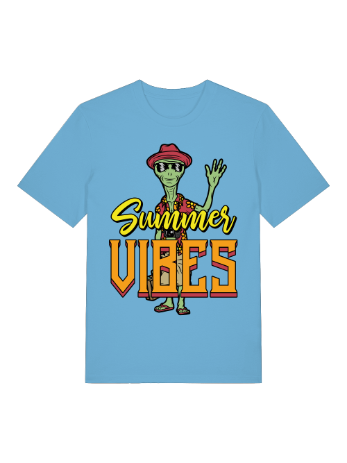 Alien Summer Vibes - Camiseta unisex de manga corta de algodón orgánico para adultos Creator T-Shirt 2.0 ST/ST SH
