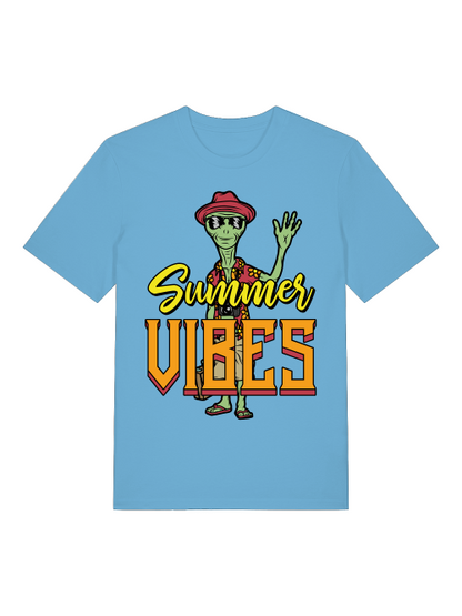 Alien Summer Vibes - Camiseta unisex de manga corta de algodón orgánico para adultos Creator T-Shirt 2.0 ST/ST SH