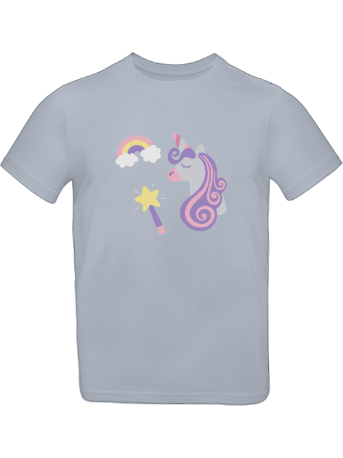 Einhorn mit Regenbogen und Zauberstab T-Shirt Kids SK