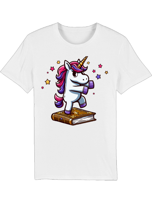 Creator T-Shirt Unicorn dances on book