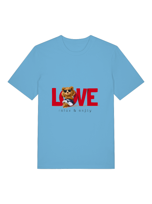 Love Teddy Relax and Enjoy Front - Unisex Erwachsenen Bio Creator T-Shirt SH