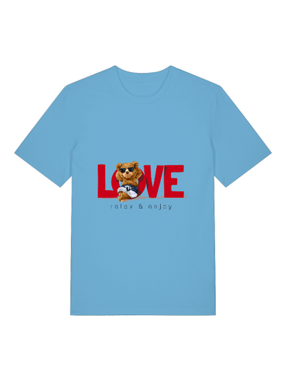 Love Teddy Relax and Enjoy Front - Unisex Erwachsenen Bio Creator T-Shirt SH