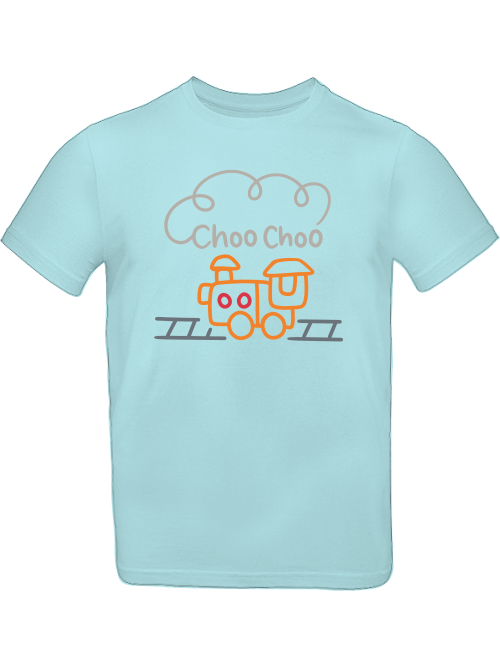 Cartoon Choo Choo Locomotive T-Shirt Kids