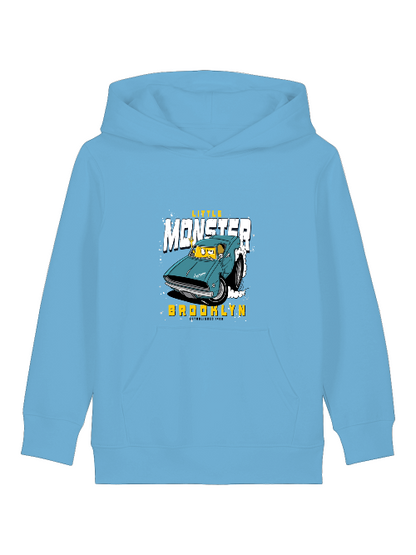 Cartoon Little Monster Monstercar - Mini Cruiser Hoodie 2.0 Kinder Kapuzenpullover SK