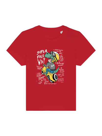 Cartoon Dinospeed on Scooter - Baby Creator T-Shirt