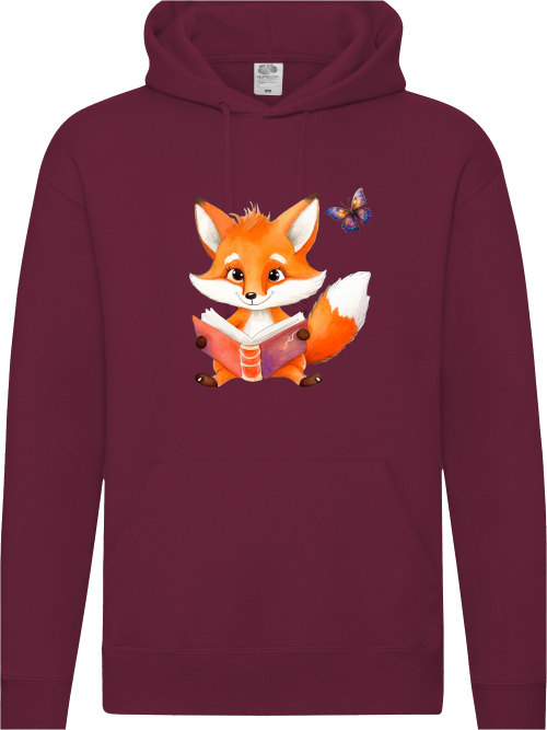 Premium Hooded Sweat Hoodie partner shirt fox with butterfly front