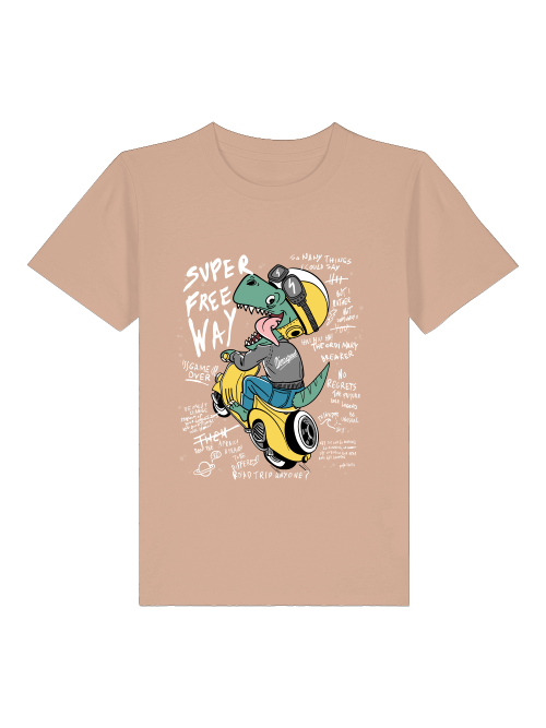 Cartoon Dinospeed auf Motorroller - Mini Creator 2.0 Kids T-Shirt SK