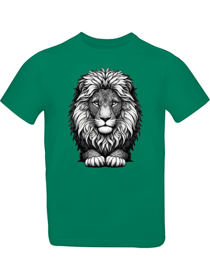 Mandala Löwenkopf in grau T-Shirt Kids SK