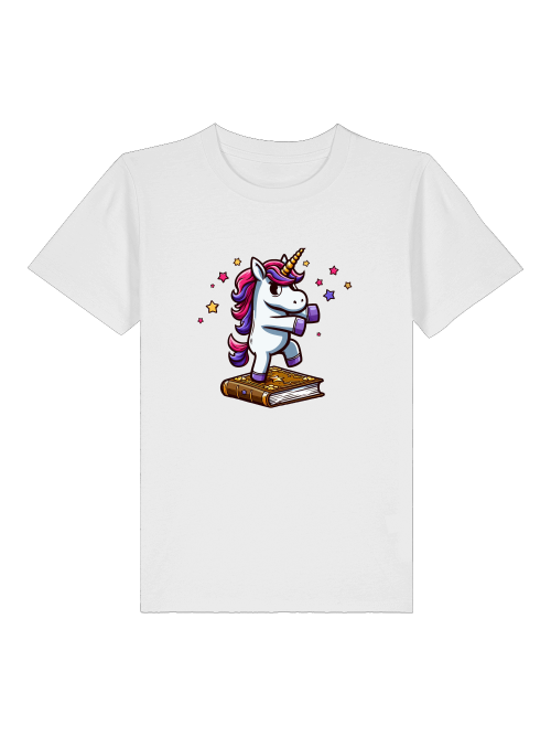 Einhorn tanzt auf Buch - Mini Creator 2.0 Kids T-Shirt SK