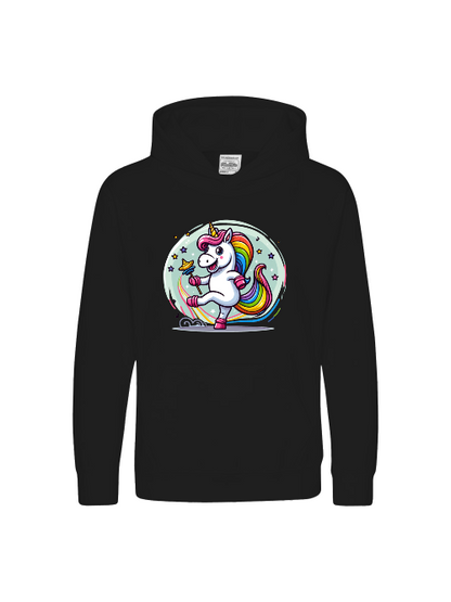 Unicornio bailando con burbujas - Sudadera con capucha premium para niños SK