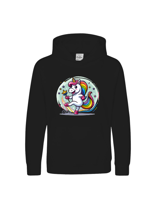 Kids Premium Hoodie Sweet Unicorn dances with bubble