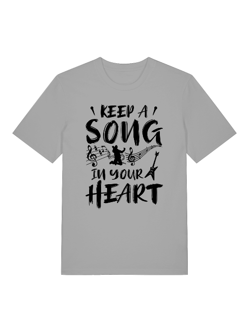 Keep a Song in your Heart Front - Unisex Erwachsenen Bio Baumwolle T-Shirt Creator 2.0 ST/St SH