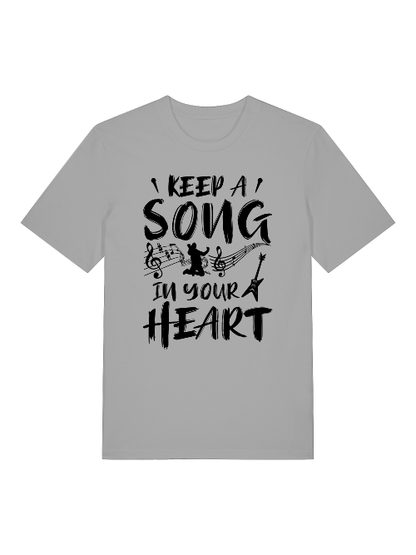 Keep a Song in your Heart Front - Unisex Erwachsenen Bio Baumwolle T-Shirt Creator 2.0 ST/St SH