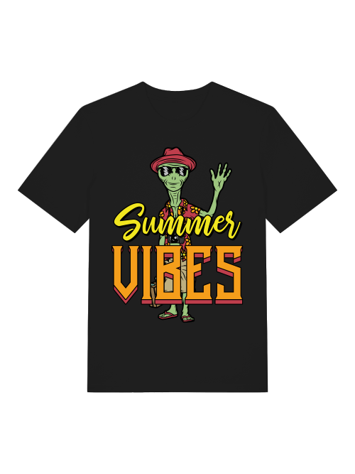 Alien Summer Vibes - Camiseta unisex de manga corta de algodón orgánico para adultos Creator T-Shirt 2.0 ST/ST SH