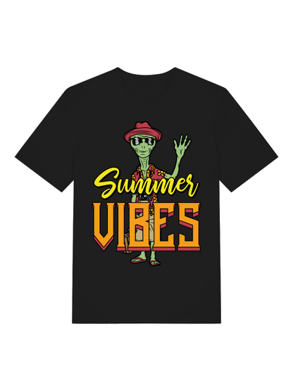 Alien Summer Vibes - Camiseta unisex de manga corta de algodón orgánico para adultos Creator T-Shirt 2.0 ST/ST SH