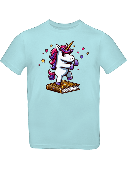 T-Shirt Kids Unicorn dances on book