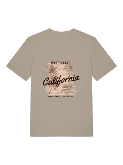West Coast California Front - Unisex Erwachsenen Bio Baumwolle Kurzarm Shirt Creator T-Shirt 2.0 ST/St SK