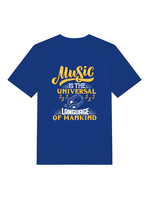 Music is the universal Language Front - Unisex Erwachsenen Bio Creator T-Shirt SH