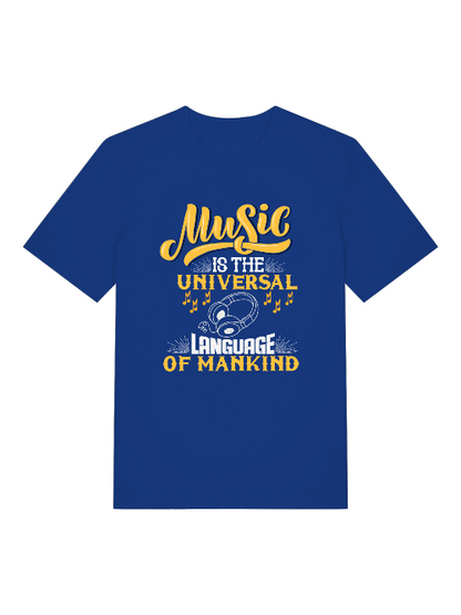 Music is the universal Language Front - Unisex Erwachsenen Bio Creator T-Shirt SH