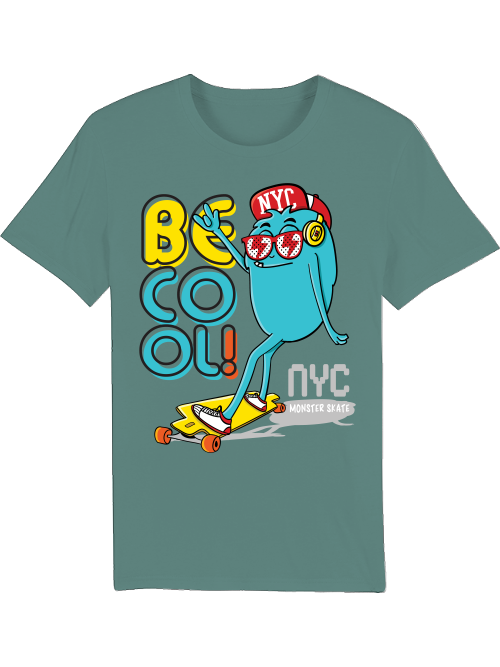 Be Cool Monster Skate Creador Camiseta